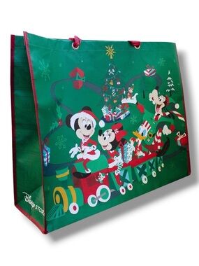 Disney Store Mickey & Friends Christmas Holiday Reusable Tote Extra Large Bag